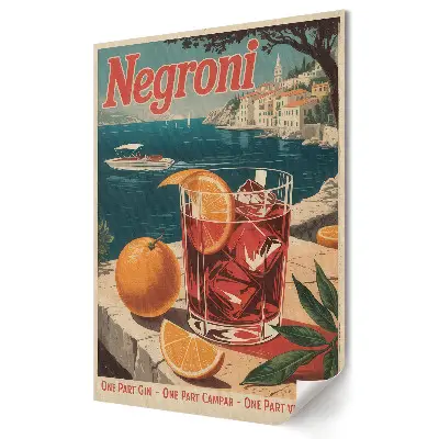 Poster de perete Un Negroni clasic într-un cadru pitoresc