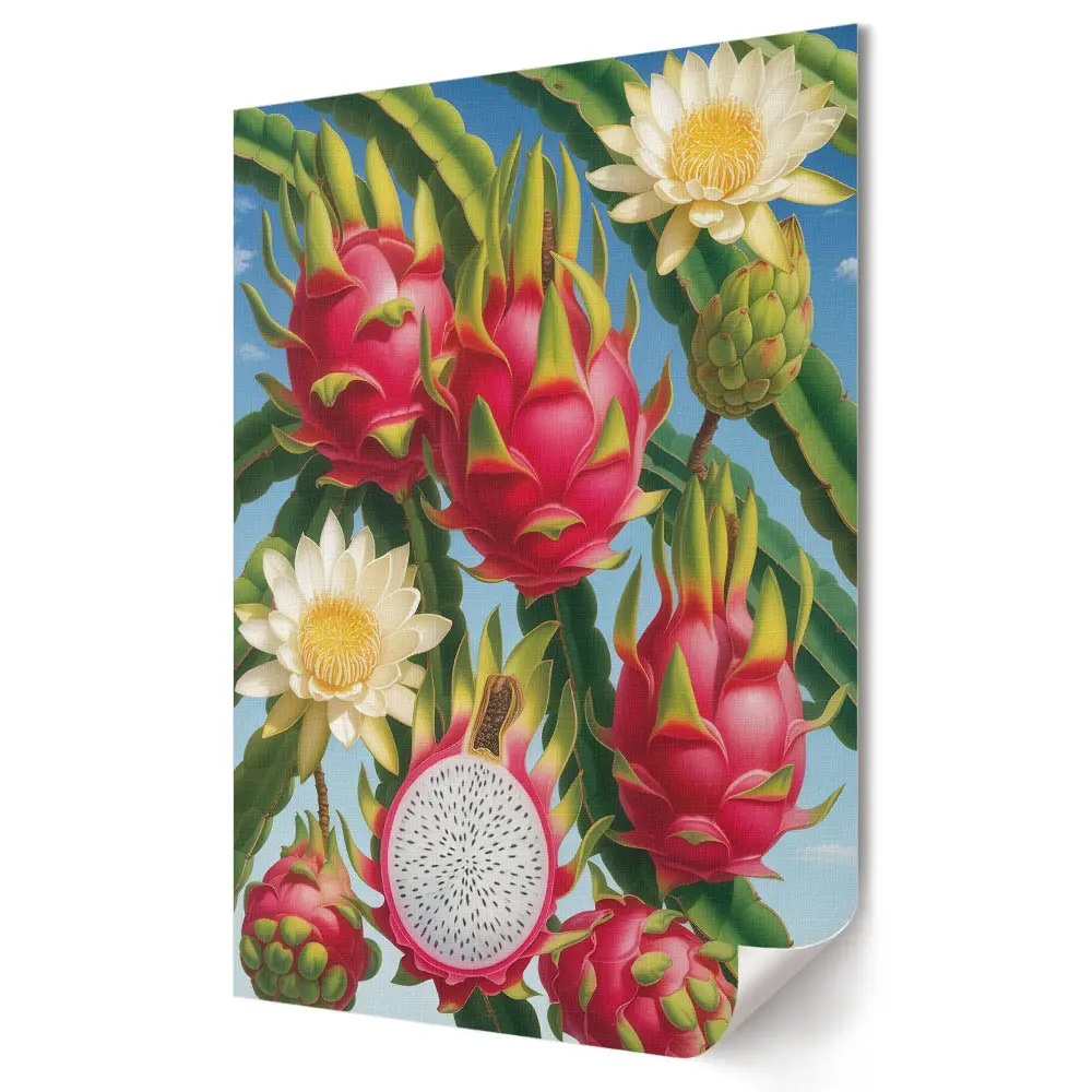 Poster de perete cu motiv de fructe tropicale înflorite