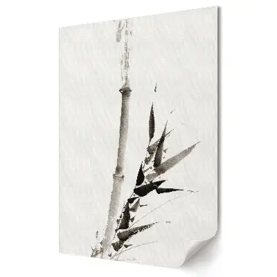 Poster decorativ cu desen minimalist în acuarelă reprezentând bambus