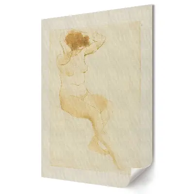 Tablou canvas cu siluetă feminină în nuanțe delicate