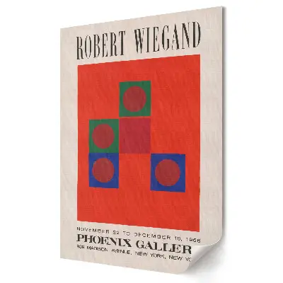 Poster cu afișul expoziției lui Robert Wiegand de la Galeria Phoenix