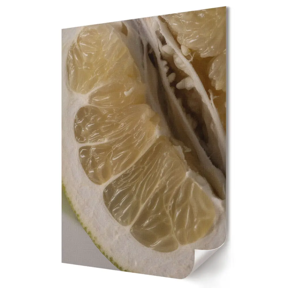 Poster decorativ cu prim-plan din interiorul suculent al unui citric