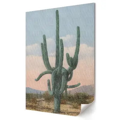 Poster decorativ cu cactus în peisaj deșertic