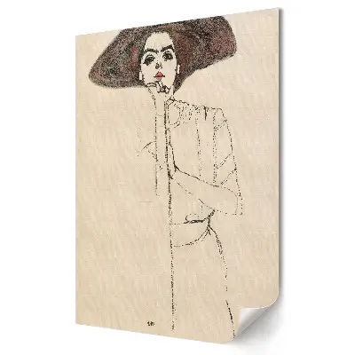 Tablou canvas Eleganță la umbra unei pălării