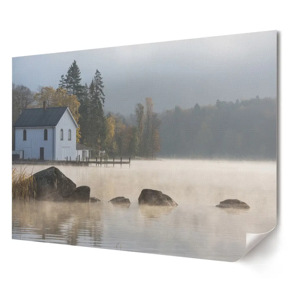 Poster de perete elegant Dimineață cețoasă peste lac