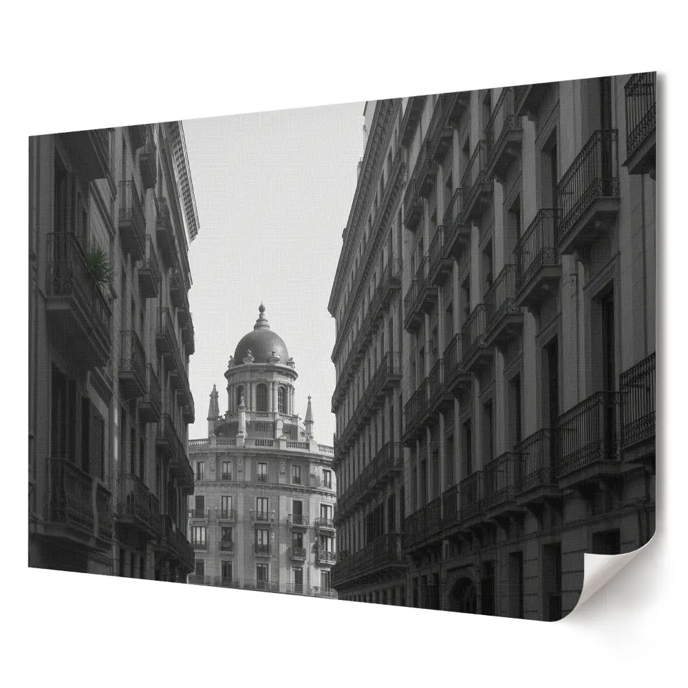 Tablou canvas modern Farmecul arhitecturii cu design monocrom