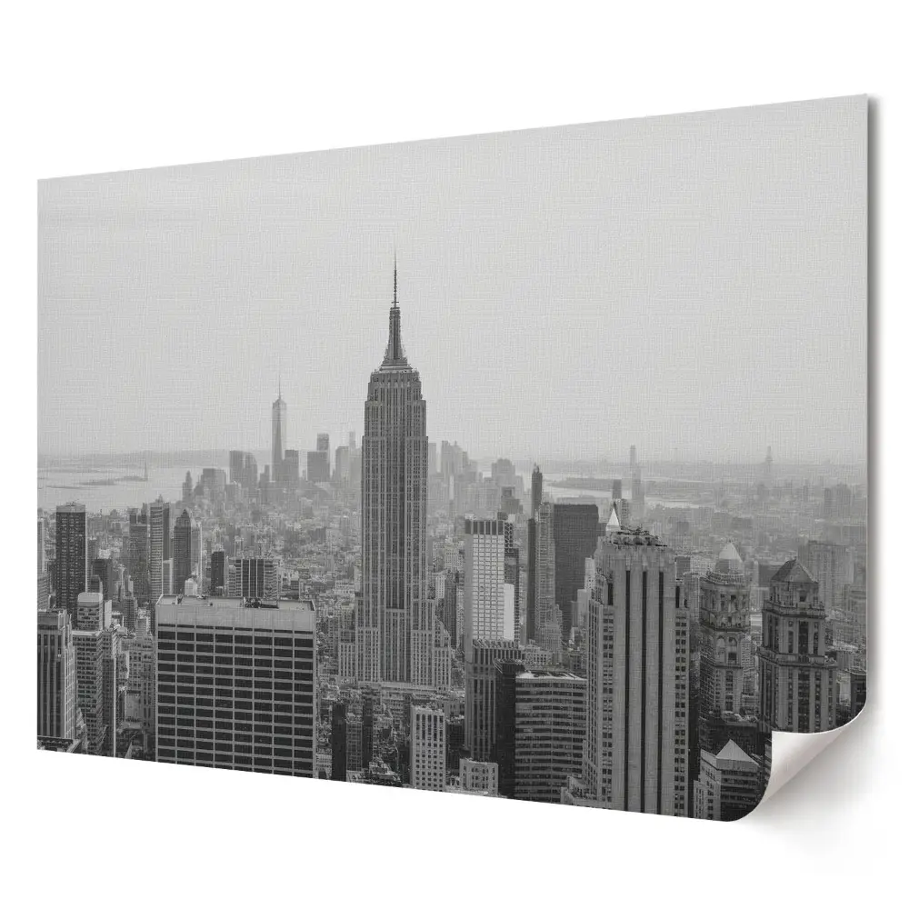 Tablou canvas modern cu orizontul orașului New York în nuanțe de gri