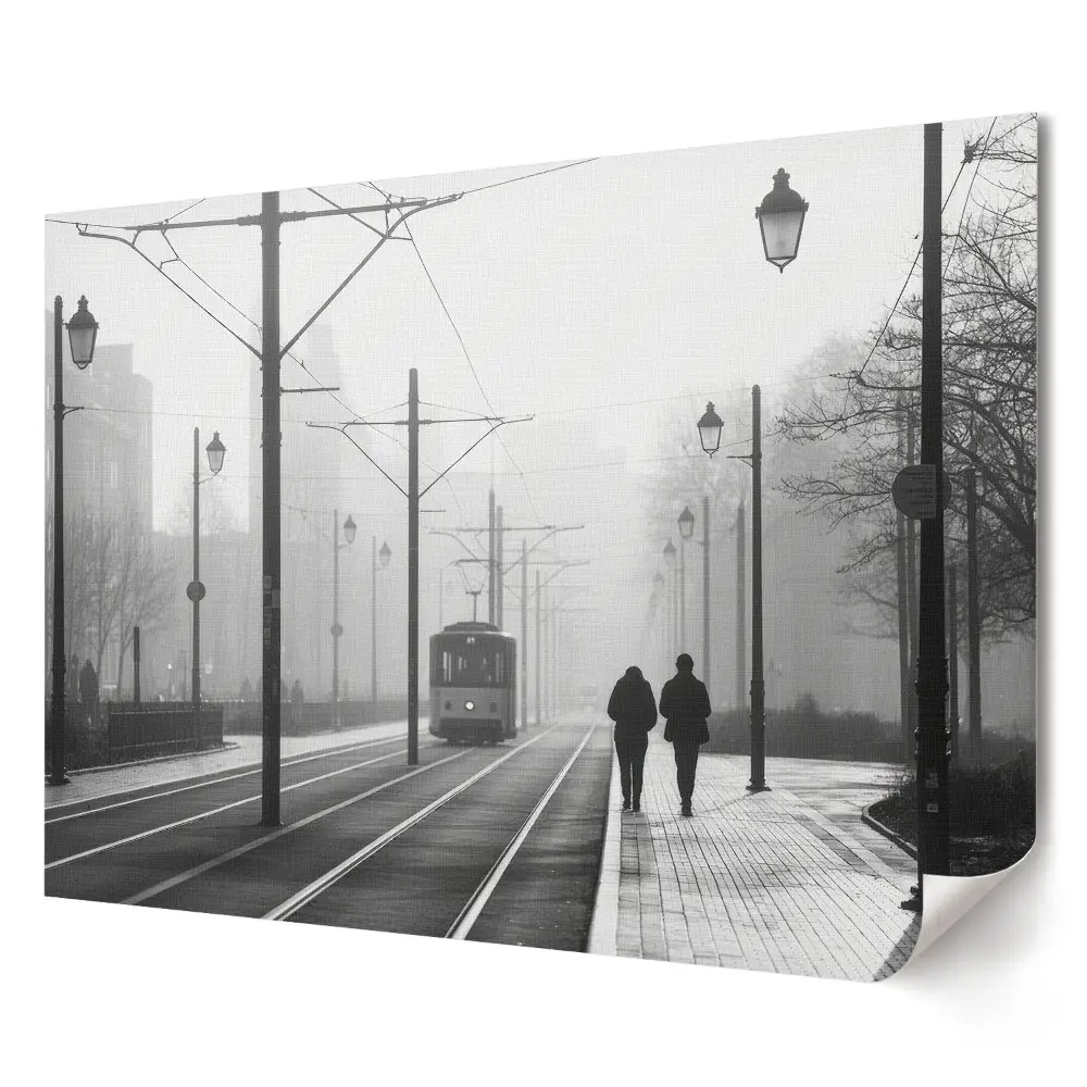 Tablou canvas modern O plimbare de iarnă în peisajul urban