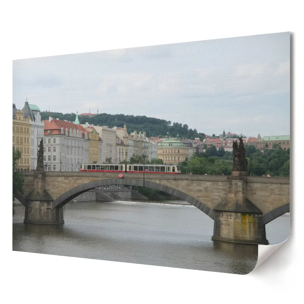 Poster de perete elegant cu podul peste râul Vltava din Praga
