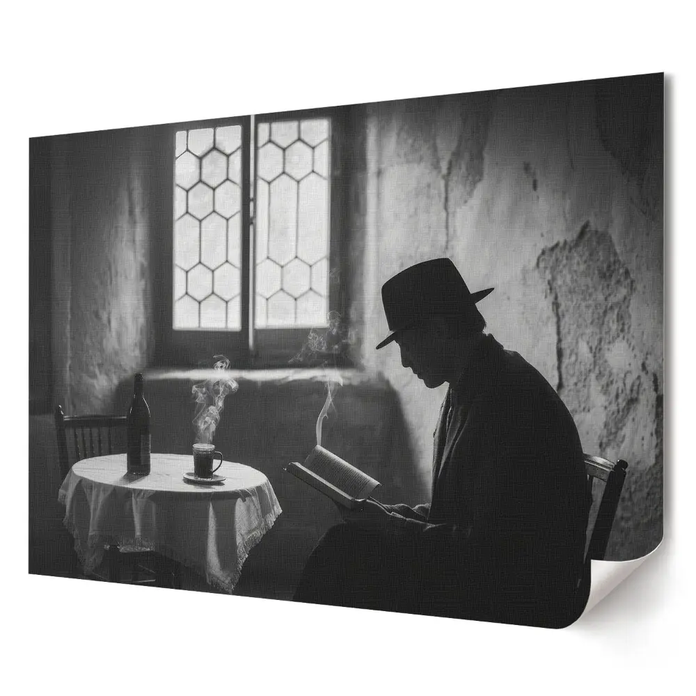 Poster de perete elegant Timp de reflecție cu o carte