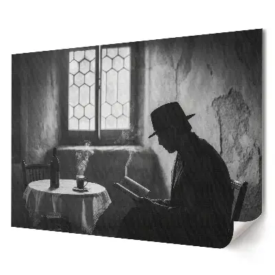 Poster de perete elegant Timp de reflecție cu o carte