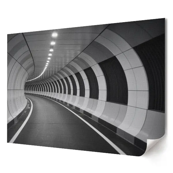 Tablou canvas modern cu viraje în tunel monocromatic