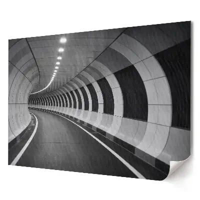 Tablou canvas modern cu viraje în tunel monocromatic