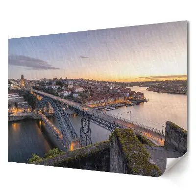 Tablou canvas modern cu apus de soare pe râul Douro în Porto
