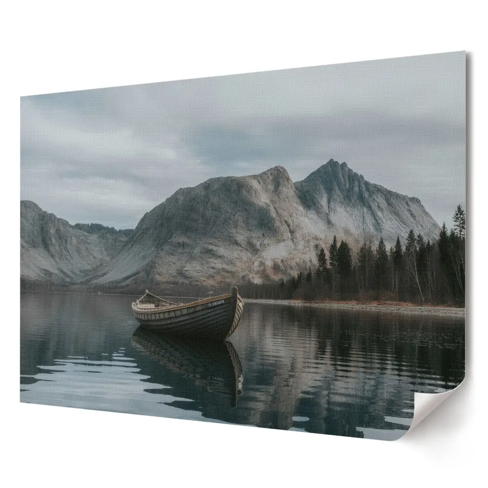 Poster de perete elegant cu peisaj liniștit de lac montan