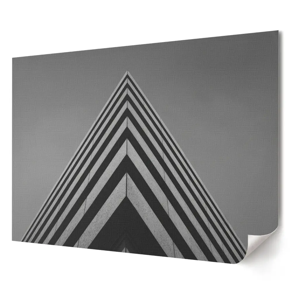 Poster pentru living cu forme geometrice și arhitectură monocromatică