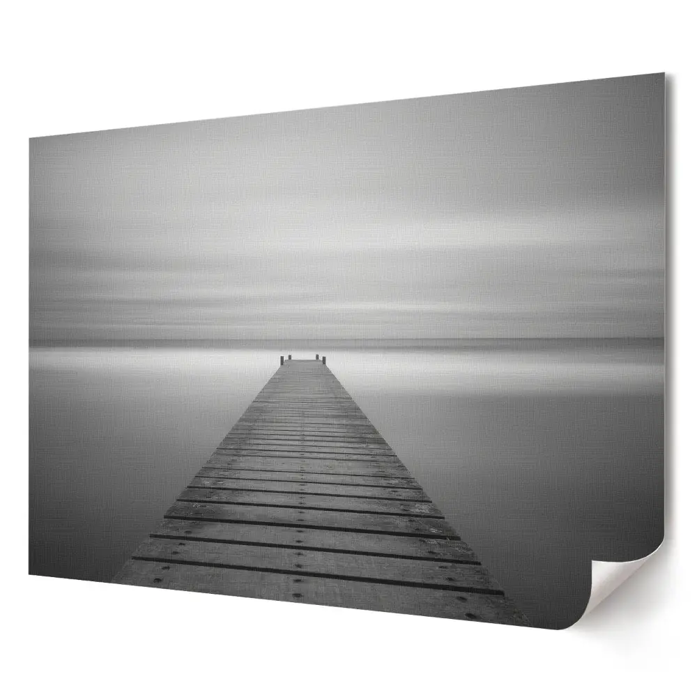 Poster de perete elegant Liniște pe dig în monocrom