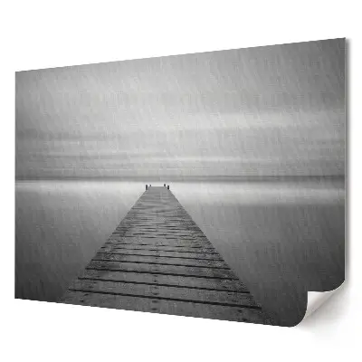 Poster de perete elegant Liniște pe dig în monocrom