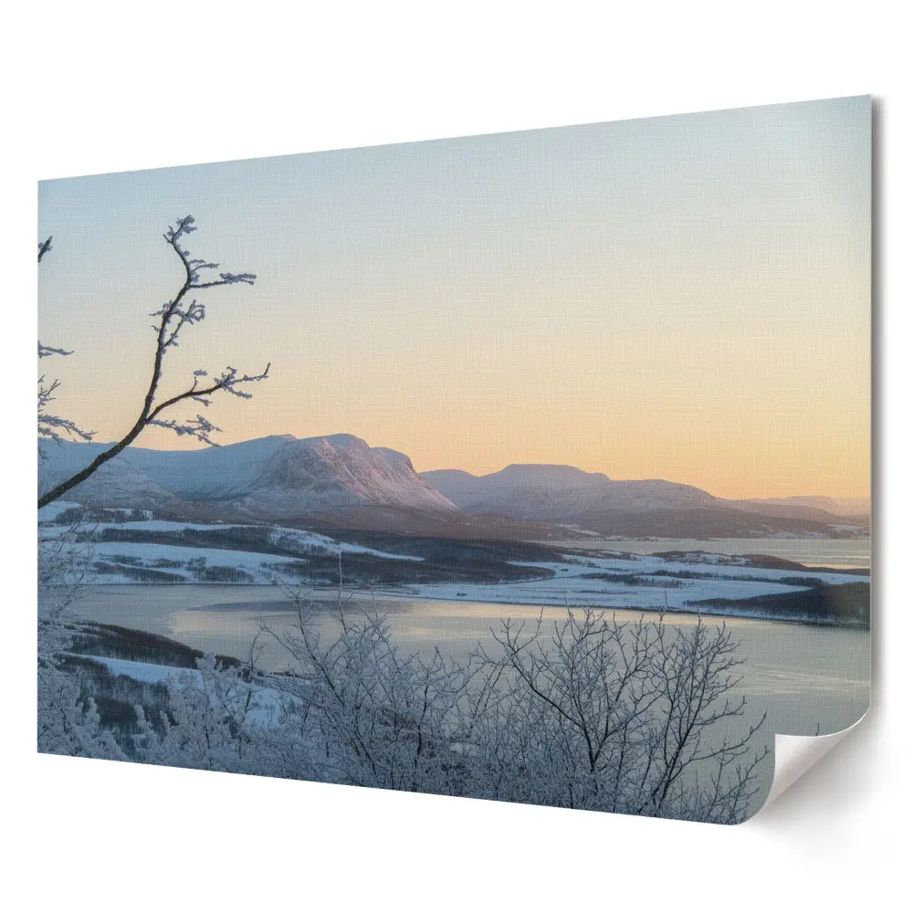 Tablou canvas modern Peisaj de iarnă la răsărit