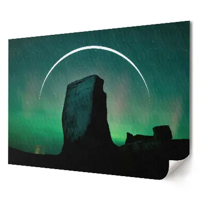 Poster pentru living Noapte verde sub arcada misterioasă