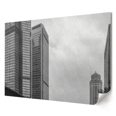 Poster pentru living cu arhitectură modernă în tonuri monocromatice