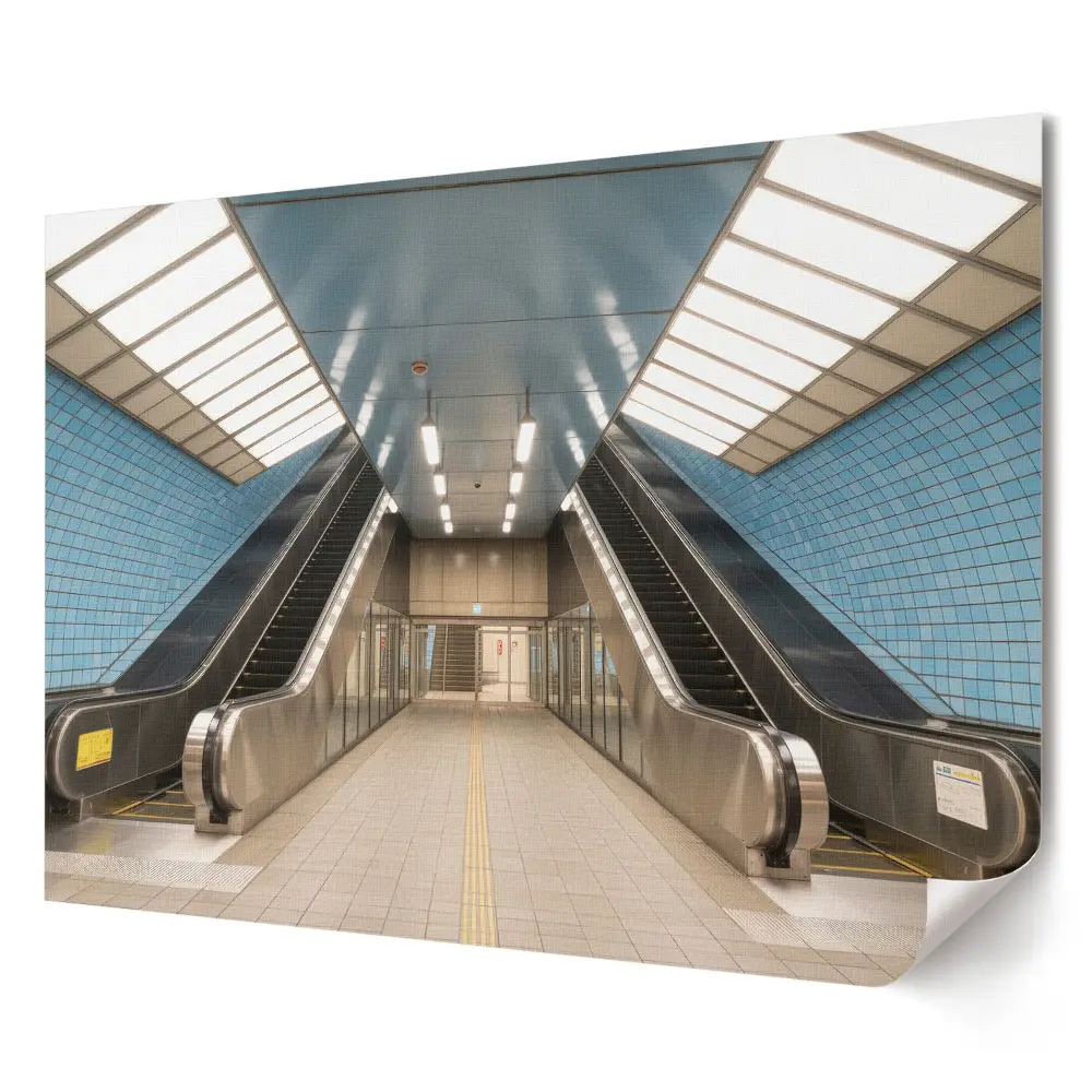 Tablou canvas modern Stație de metrou cu scări rulante