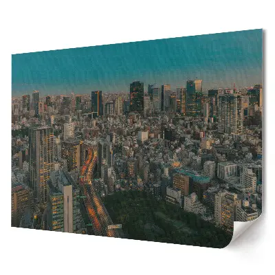 Poster de perete elegant cu peisaj urban la apus