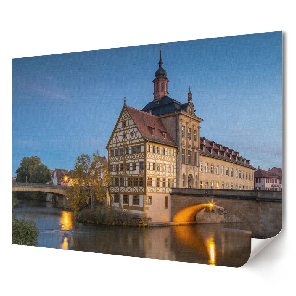 Tablou canvas modern cu peisaj urban și clădire istorică