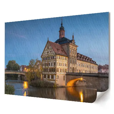 Tablou canvas modern cu peisaj urban și clădire istorică