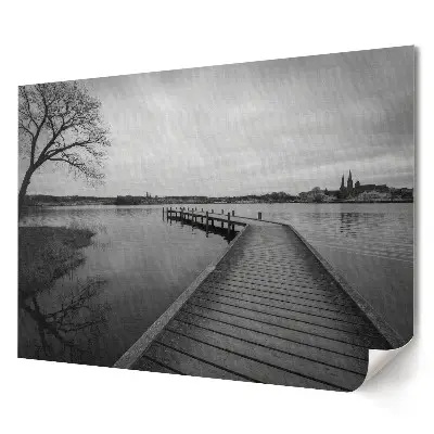 Tablou canvas modern cu peisaj de cale cețoasă peste apă