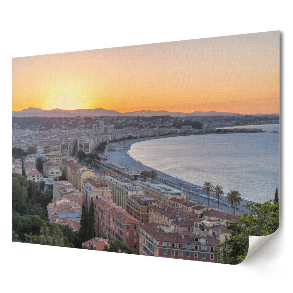 Poster stilizat pentru living Apus de soare peste Nisa