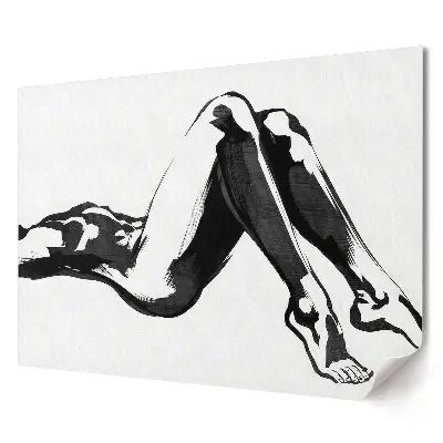 Tablou canvas modern cu artă corporală în alb și negru
