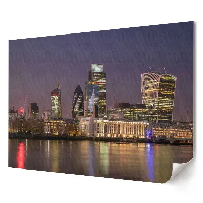 Poster decorativ pentru living Panoramă nocturnă a Londrei cu râul Tamisa