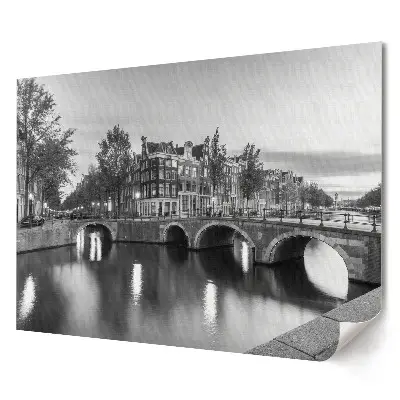 Tablou canvas modern Amsterdam alb-negru