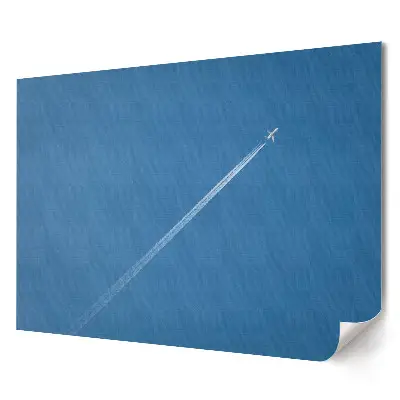 Poster de perete elegant cu avion pe cer albastru