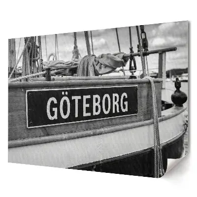 Poster elegant cu navă în portul Göteborg
