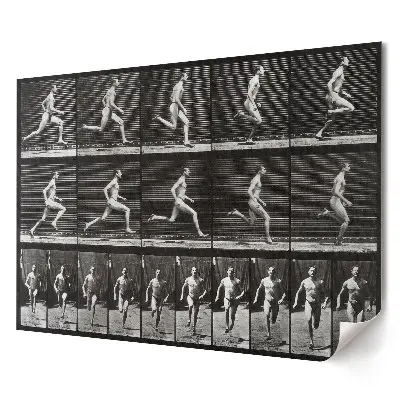 Poster stilizat pentru living Evoluția alergării în fotografie secvențială