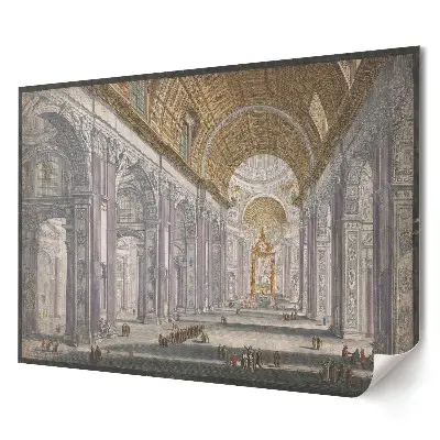 Tablou canvas modern cu interiorul unei catedrale monumentale din Roma