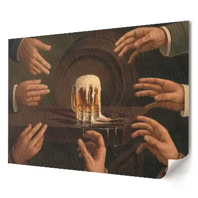 Poster de perete elegant Momente fericite cu un pahar de bere