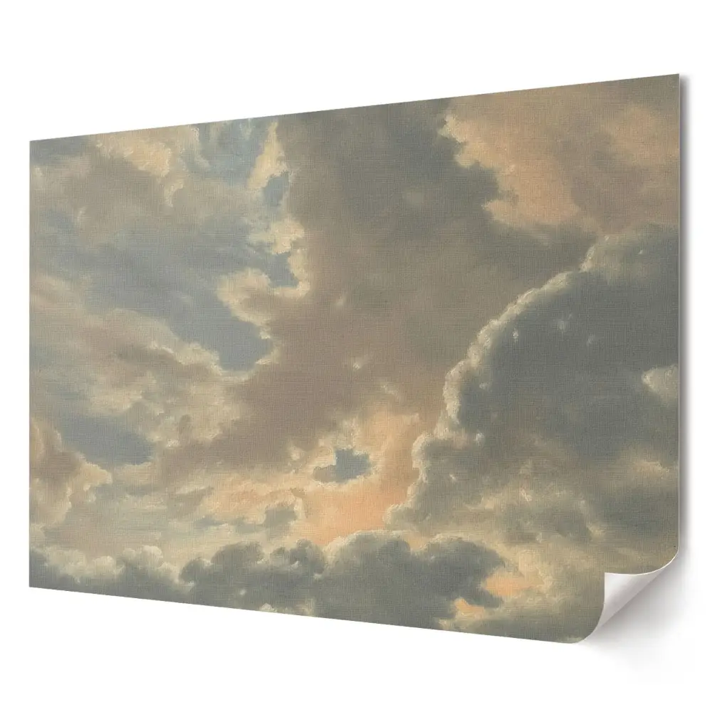 Poster de perete elegant cu apus de soare printre nori