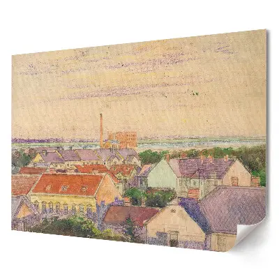 Tablou canvas modern cu vedere a orașului la amurg