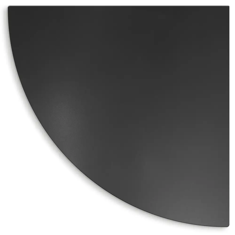 Covoraș negru din tablă pentru grătar de sfert de cerc 100x100 cm