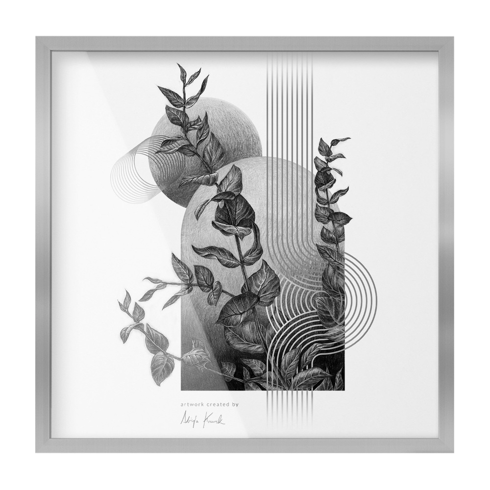 Ramă poze argintie 50x50 cm