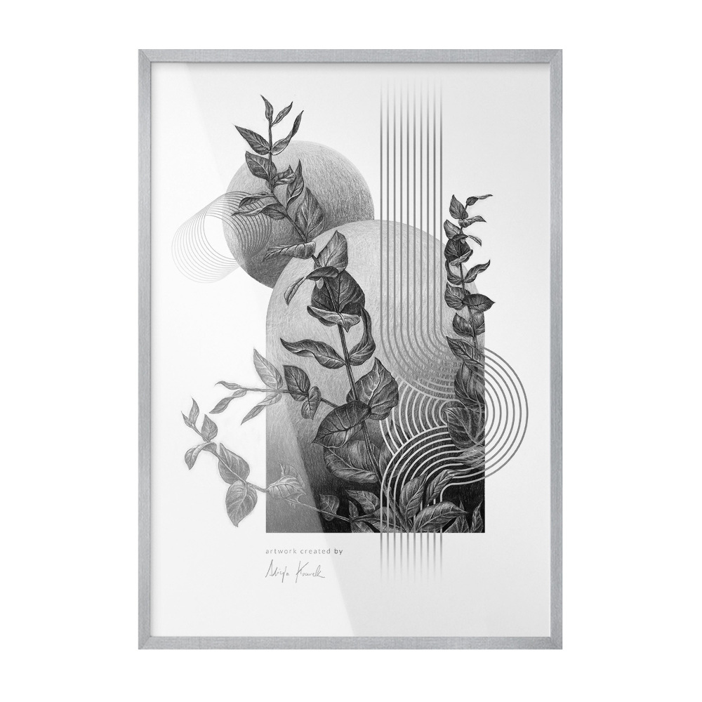Ramă tablouri argintie 70x100 cm