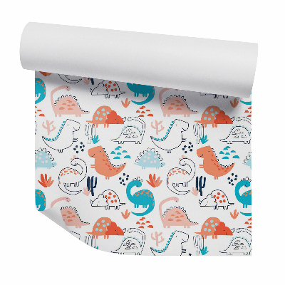 Tapet de perete Dinozauri fericiți colorați