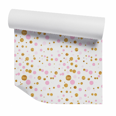 Tapet perete Puncte decorative maro și roz