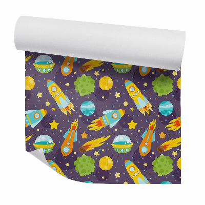 Tapet de perete Lumea spațială rachetă planete stele