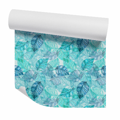 Tapet perete Frunze albastre abstracte