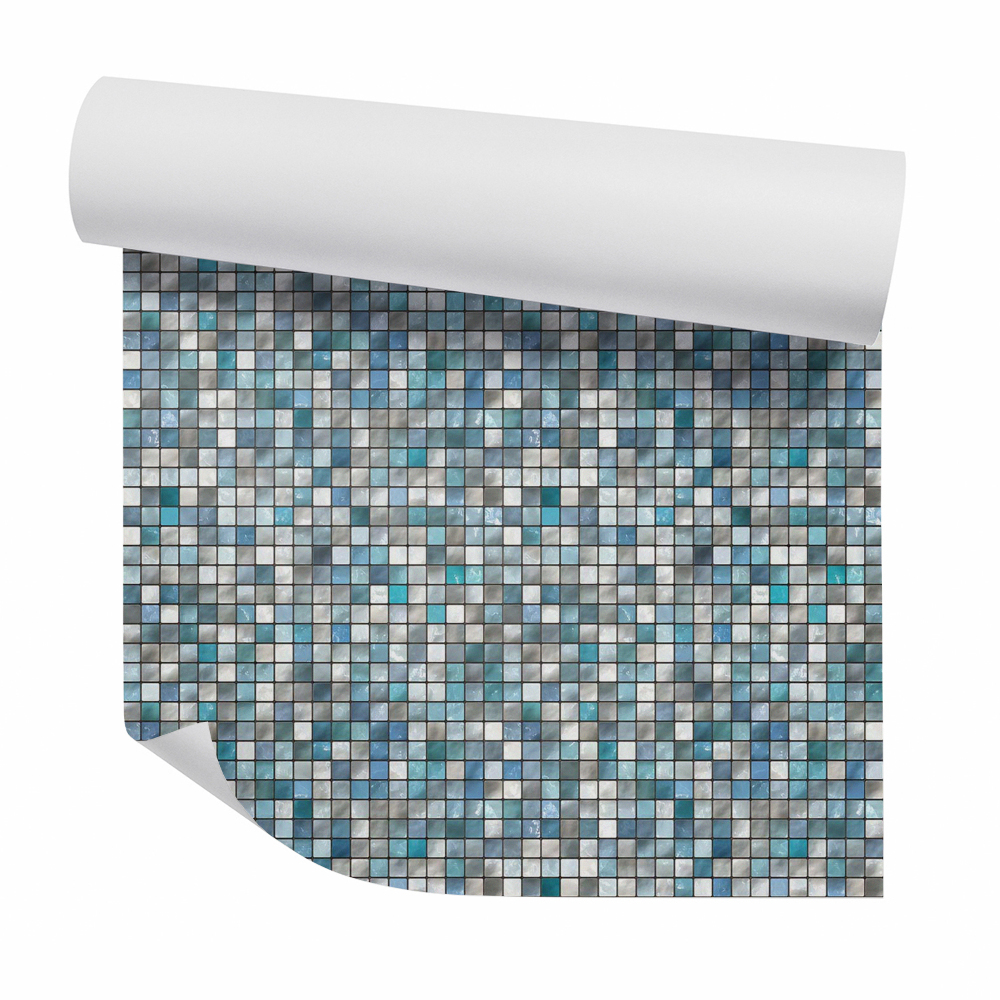 Tapet decorativ Placi ceramice albastre fara sudura