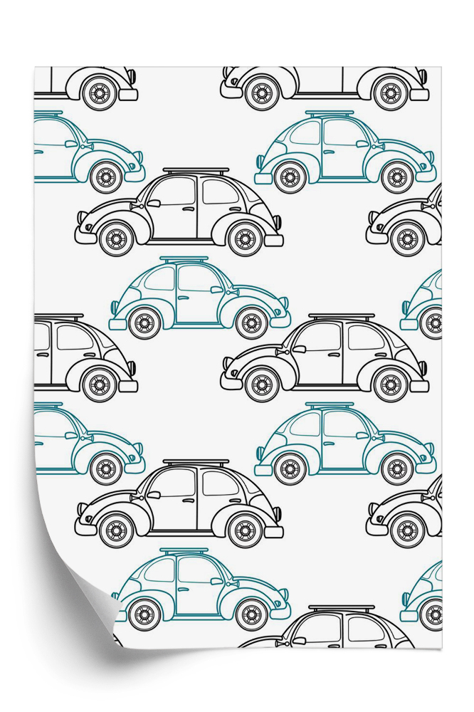 Tapet perete Mașini retro de desene animate